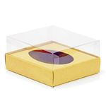 Caixa Ovo de Colher - Meio Ovo de 350g - 20,5cm x 17cm x 6,5cm - Ouro - 5unidades - Assk - Páscoa Magazine 25