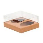 Caixa Ovo de Colher Duplo - Meio Ovo de 500g - 28,5x21,5x9cm - Kraft - 5 unidades - ASSK - Magazine 25