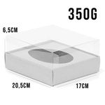 Caixa Ovo de Colher - Meio Ovo de 350g - 20,5cm x 17cm x 6,5cm - Marrom - 5unidades - Assk - Páscoa Magazine 25