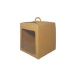 Caixa para Panetone e Bolo (Kraft) 15x15x16 - 05 Unidades - Magazine 25