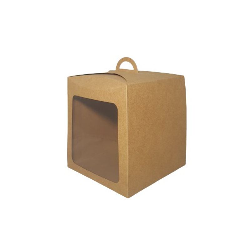 Caixa para Panetone e Bolo (Kraft) 15x15x16 - 05 Unidades - Magazine 25