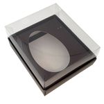 Caixa Ovo de Colher - Meio Ovo de 250g - 15cm x 13cm x 6,5cm - Marrom - 5unidades - Assk - Páscoa Magazine 25