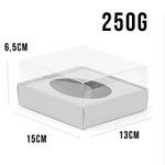 Caixa Ovo de Colher - Meio Ovo de 250g - 15cm x 13cm x 6,5cm - Marrom - 5unidades - Assk - Páscoa Magazine 25