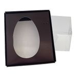 Caixa Ovo de Colher - Meio Ovo de 250g - 15cm x 13cm x 6,5cm - Marrom - 5unidades - Assk - Páscoa Magazine 25