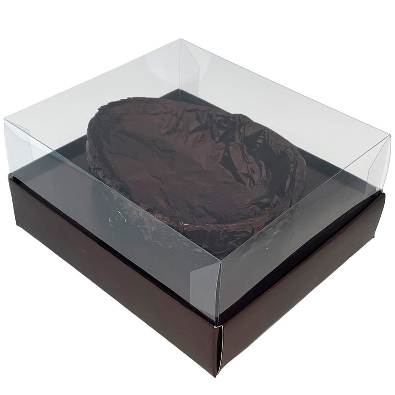 Caixa Ovo de Colher - Meio Ovo de 250g - 15cm x 13cm x 6,5cm - Marrom - 5unidades - Assk - Páscoa Magazine 25