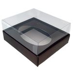 Caixa Ovo de Colher - Meio Ovo de 250g - 15cm x 13cm x 6,5cm - Marrom - 5unidades - Assk - Páscoa Magazine 25