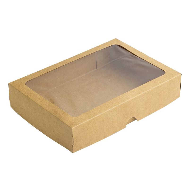 Caixa com Visor S4 (14cm x 20cm x 4cm) Kraft 10 unidades Assk Magazine 25