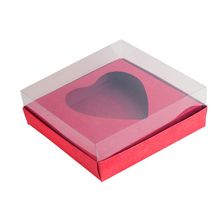 Caixa Coração de Colher - Meio Coração de 250g - 15cm x 13cm x 6,5cm - Vermelho - 5unidades - Assk - Páscoa Magazine 25