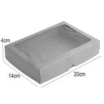Caixa com Visor S4 (14cm x 20cm x 4cm) Kraft 10 unidades Assk Magazine 25