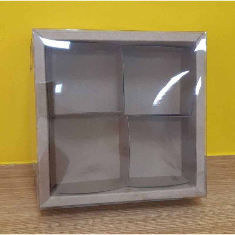 Caixa 4 Pães de Mel Kraft 13,2x13,2x4cm - 05 unidades - Assk Magazine 25