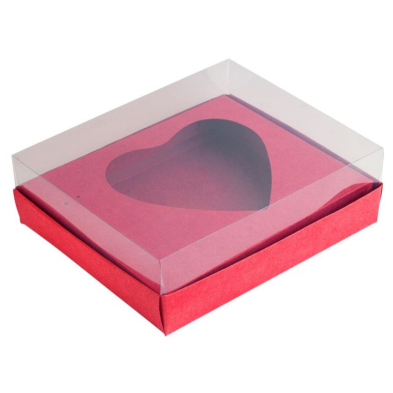 Caixa Coração de Colher - Meio Coração de 500g - 20,5cm x 17cm x 6,5cm - Vermelho - 5unidades - Assk - Páscoa Magazine 25