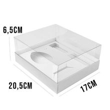Caixa Ovo de Colher Kit Confeiteiro - Meio Ovo de 100g a 150g - 20,5cm x 17cm x 6,5cm - Rosa - 5unidades - Assk - Páscoa