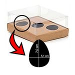Caixa Ovo de Colher Triplo - Meio Ovo de 50g a 80g - Kraft - 20,5 x 17 x 6,5 cm - 5 un - Assk Magazine 25
