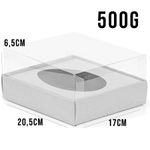 Caixa Ovo de Colher - Meio Ovo de 500g - 20,5cm x 17cm x 6,5cm - Marrom - 5unidades - Assk - Páscoa Magazine 25