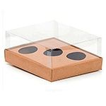 Caixa Ovo de Colher Triplo - Meio Ovo de 50g a 80g - Kraft - 20,5 x 17 x 6,5 cm - 5 un - Assk Magazine 25