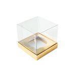 Caixa Mini Bolo M (7cm x 7cm x 7cm) Dourada 10 unidades Assk Magazine 25
