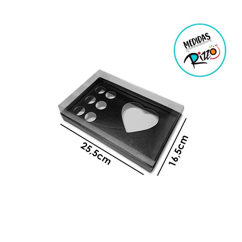 Caixa Meio Ovo Coração com 6 Docinhos 250g - Kraft - 5 unidades - Assk - Magazine 25