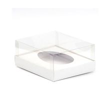 Caixa Ovo de Colher - Meio Ovo de 100g a 150g - 11cm x 12,7cm x 7,5cm - Branca - 5unidades - Assk - Páscoa Magazine 25