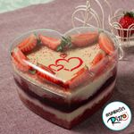 Caixa Acrílica para Cake Box Coração - Cristal - 750ml - 1 unidade - BlueStar - Magazine 25