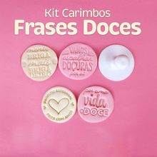 Kit Carimbos Frases Doces - 5 Cm - 1 Unidade - BlueStar - Magazine 25