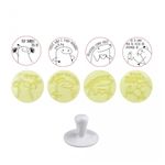 Kit Carimbos Flork Amarelo (5cm) - 1 Unidade - BlueStar - Magazine 25