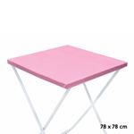 Toalha Plástica Cobre Manchas Perolizada - 78 x 78 cm - Rosa Claro - 10 unidades - CampFestas - Magazine 25