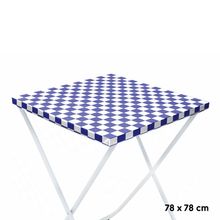 Toalha Plástica Cobre Manchas Perolizada - 78 x 78 cm - Xadrez Azul Escuro - 10 unidades - CampFestas - Magazine 25