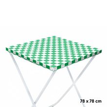 Toalha Plástica Cobre Manchas Perolizada - 78 x 78 cm - Xadrez Verde Bandeira - 10 unidades - CampFestas - Magazine 25