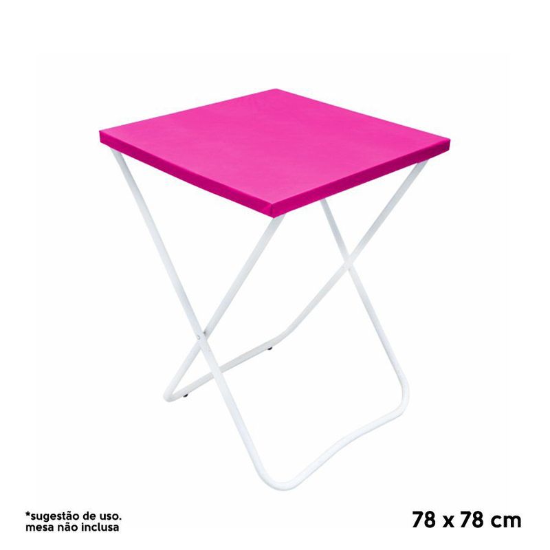 Toalha Plástica Cobre Manchas Perolizada - 78 x 78 cm - Pink - 10 unidades - CampFestas - Magazine 25