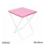 Toalha Plástica Cobre Manchas Perolizada - 78 x 78 cm - Rosa Claro - 10 unidades - CampFestas - Magazine 25