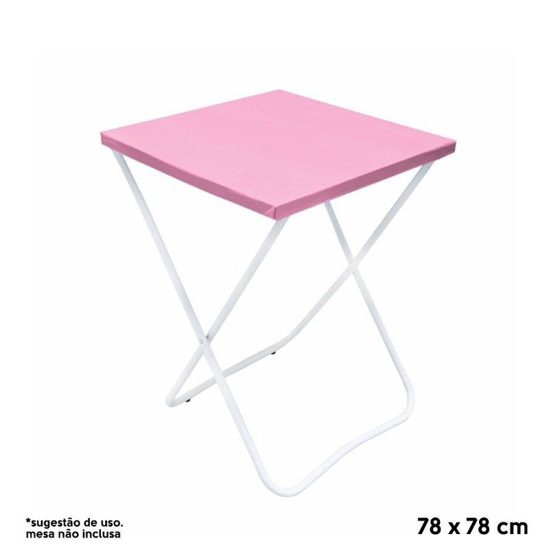 Toalha Plástica Cobre Manchas Perolizada - 78 x 78 cm - Rosa Claro - 10 unidades - CampFestas - Magazine 25