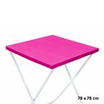 Toalha Plástica Cobre Manchas Perolizada - 78 x 78 cm - Pink - 10 unidades - CampFestas - Magazine 25