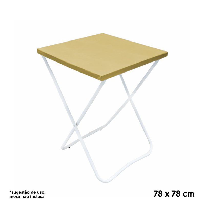 Toalha Plástica Cobre Manchas Perolizada - 78 x 78 cm - Dourada - 10 unidades - CampFestas - Magazine 25