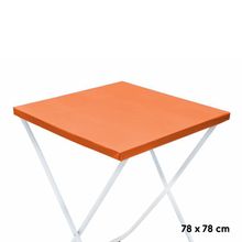 Toalha Plástica Cobre Manchas Perolizada - 78 x 78 cm - Laranja - 10 unidades - CampFestas - Magazine 25