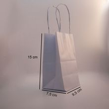 Sacola para Lembracinha  Kraft Branco - Ref 6710 - 9,5x7,5x15cm - 10 unidades - Magazine 25