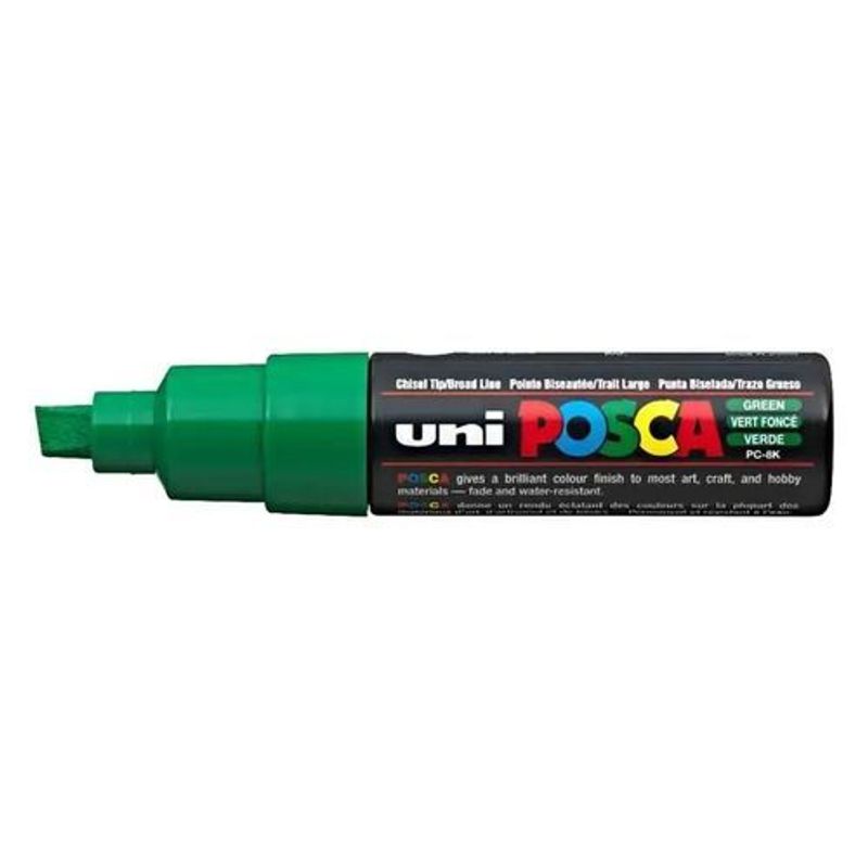 Caneta Posca Chanfrada PC-8K 8mm Verde - 01 un - Uni Posca - Magazine 25