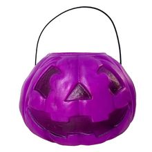 Baldinho de Halloween com Alça - Abóbora - Roxo - 1 unidade - Magazine 25