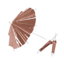 Palito para decoração Guarda Chuva Rose Gold- 12 un - 10 cm -  Silver Festas