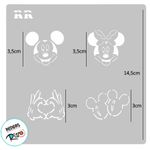 Stencil Casal de Ratinhos - Ref.4108 - 14,5cm - 1 unidade - RR Cortadores - Magazine 25