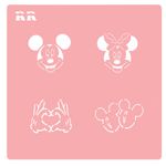 Stencil Casal de Ratinhos - Ref.4108 - 14,5cm - 1 unidade - RR Cortadores - Magazine 25