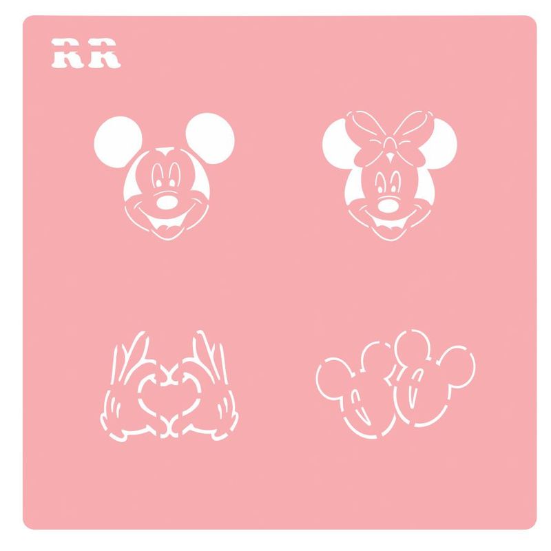 Stencil Casal de Ratinhos - Ref.4108 - 14,5cm - 1 unidade - RR Cortadores - Magazine 25