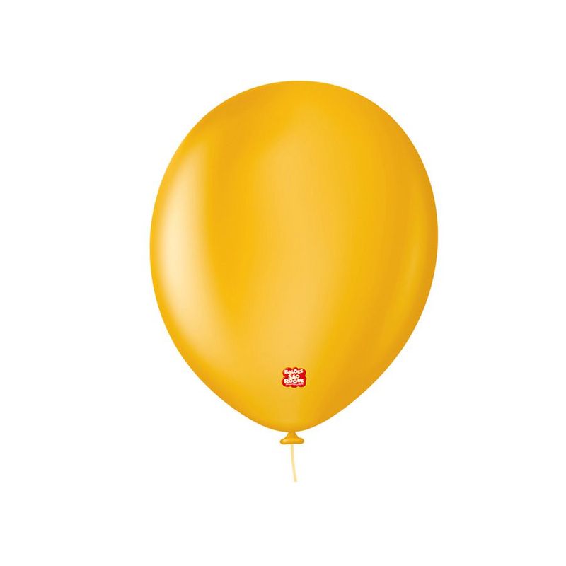 Balão Profissional Premium Uniq 9''23cm - Amarelo Ouro - 25 unidades - Balões São Roque - magazine 25