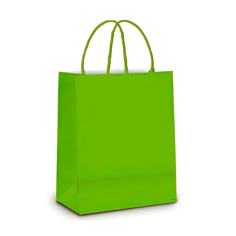 Sacola de Papel G Verde - 32x26,5x13cm - 10 unidades - Cromus - Magazine 25