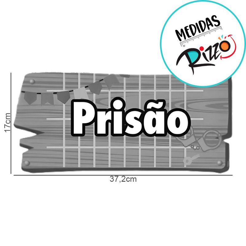 Placa de Sinalização Prisão Festa Junina - 1 unidade - Cromus - Magazine 25