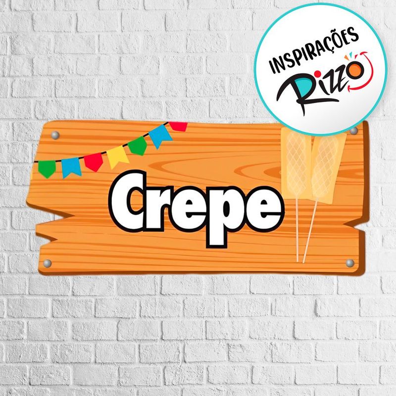 Placa de Sinalização Crepe Festa Junina - 1 unidade - Cromus - Magazine 25