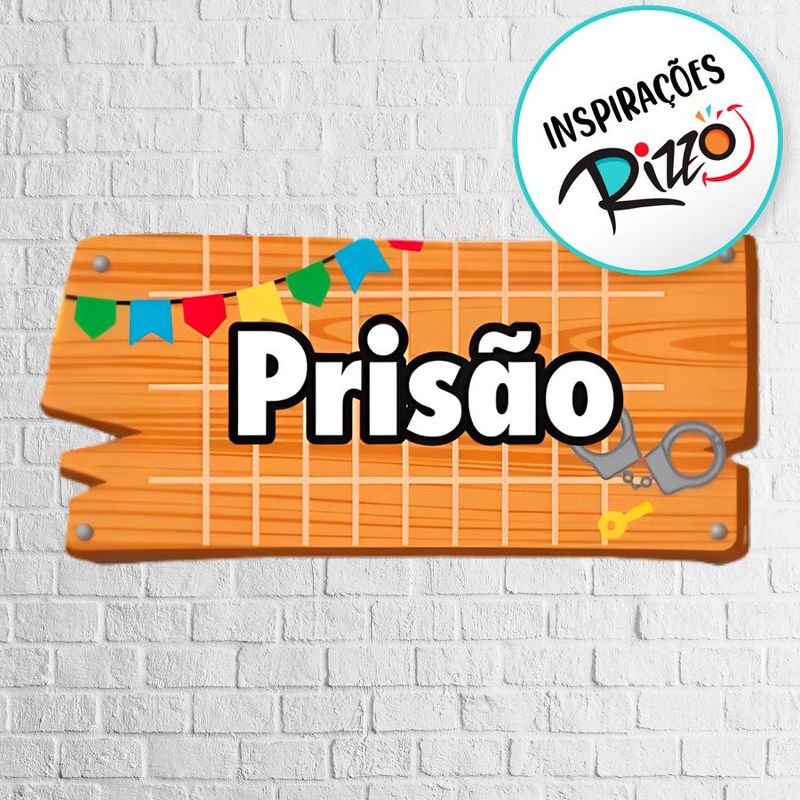 Placa de Sinalização Prisão Festa Junina - 1 unidade - Cromus - Magazine 25