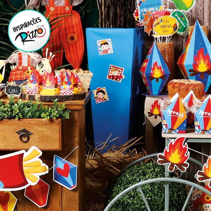 Aplique de Papel Cartão - Festa Junina Arraiá - 8 unidades - Cromus - Magazine 25