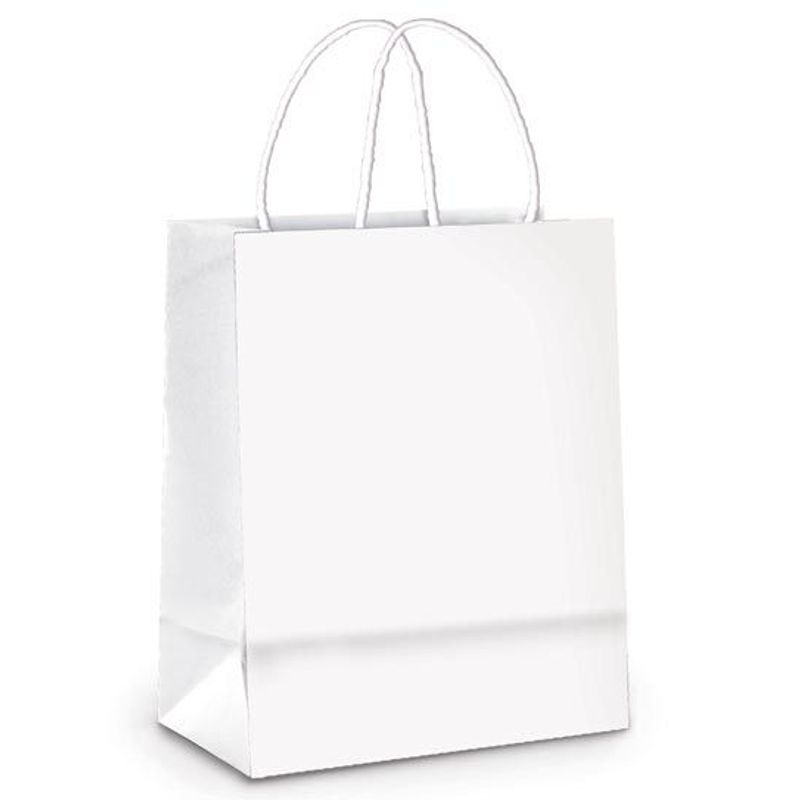 Sacola de Papel G 32x26,5x13cm - Branco - 10 unidades - Cromus - Rizzo