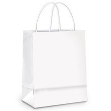 Sacola para Presentes em Papel P 21,5x15x8 cm - Branca - 10 unidades - Cromus - Magazine 25