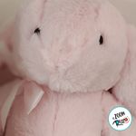 Coelho de Pelúcia com Laço - Rosa - 31cm - 1 unidade - Cromus - Magazine 25